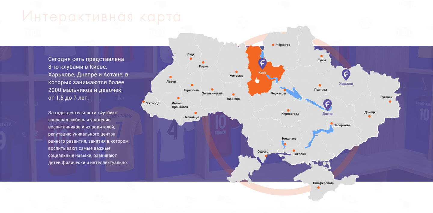 Дизайн сайта для "Футбик"
