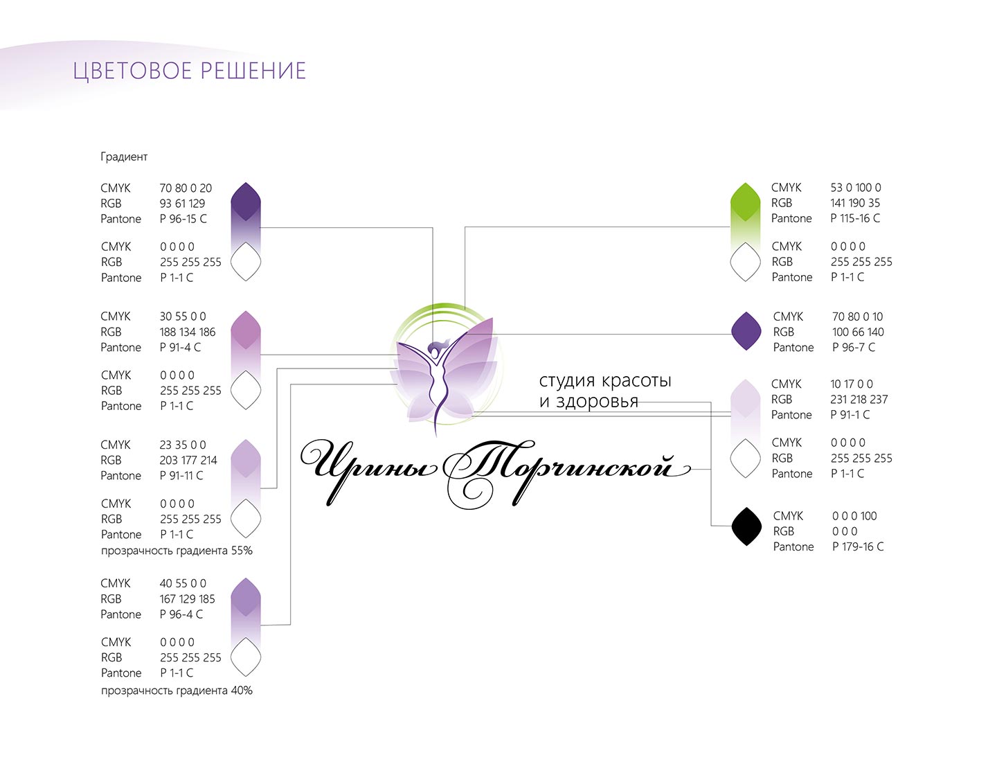 Лого для Студии Ирины Торчинской - фирменные цвета