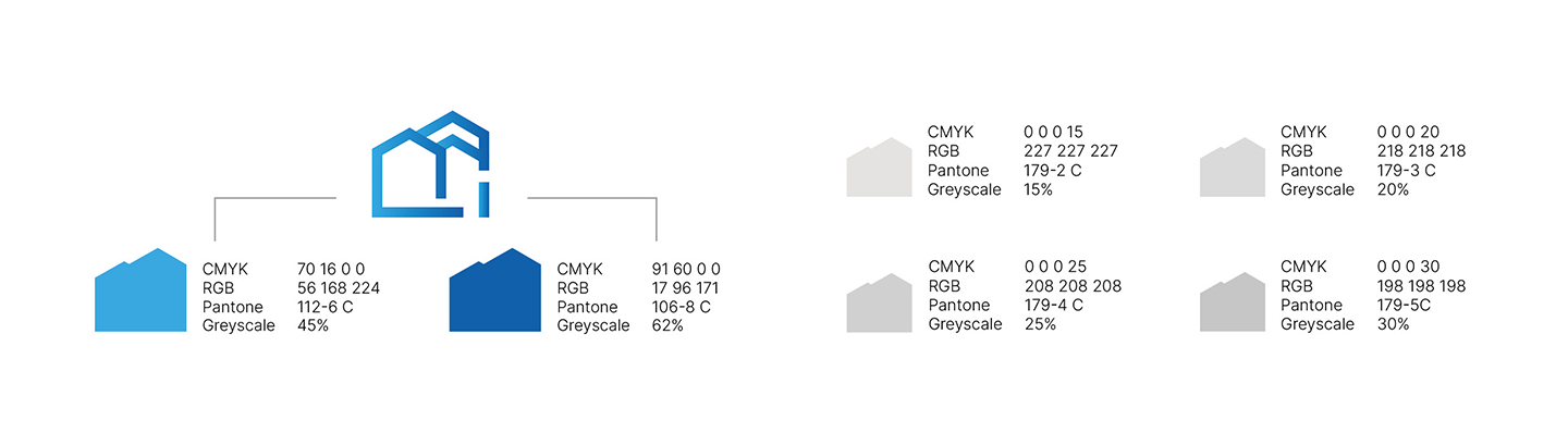 Фірмові кольори - фірмовий стиль будівельної компанії Фірмові кольори - фірмовий стиль будівельної компанії
