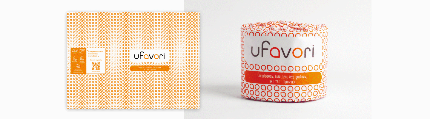 Дизайн упаковки - туалетний папір uFavori