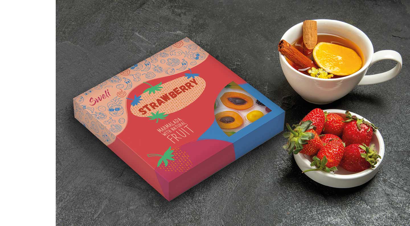 Дизайн упаковки мармеладу в коробці