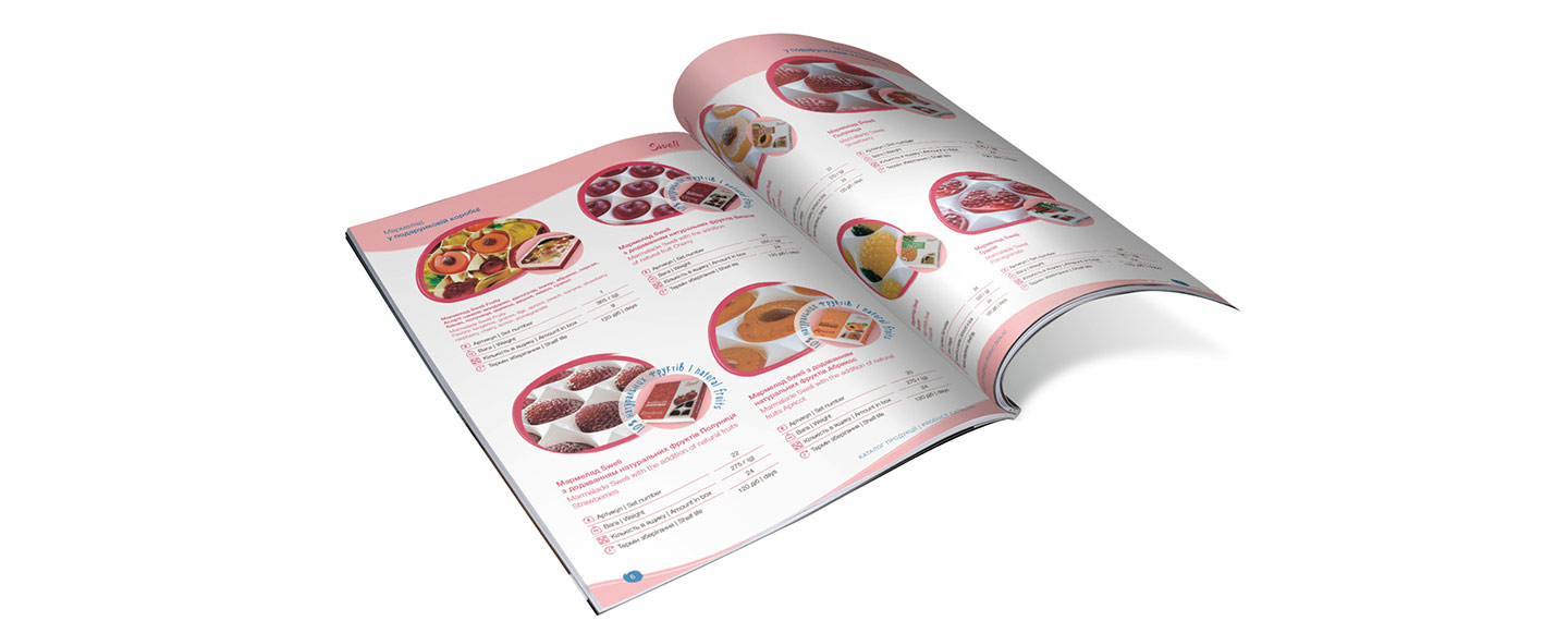 Дизайн каталогу кондитерської продукції
