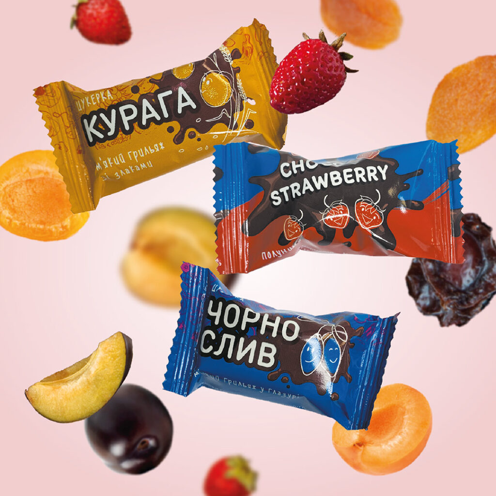 Дизайн упаковок флоу-пак для мармелада Sweli