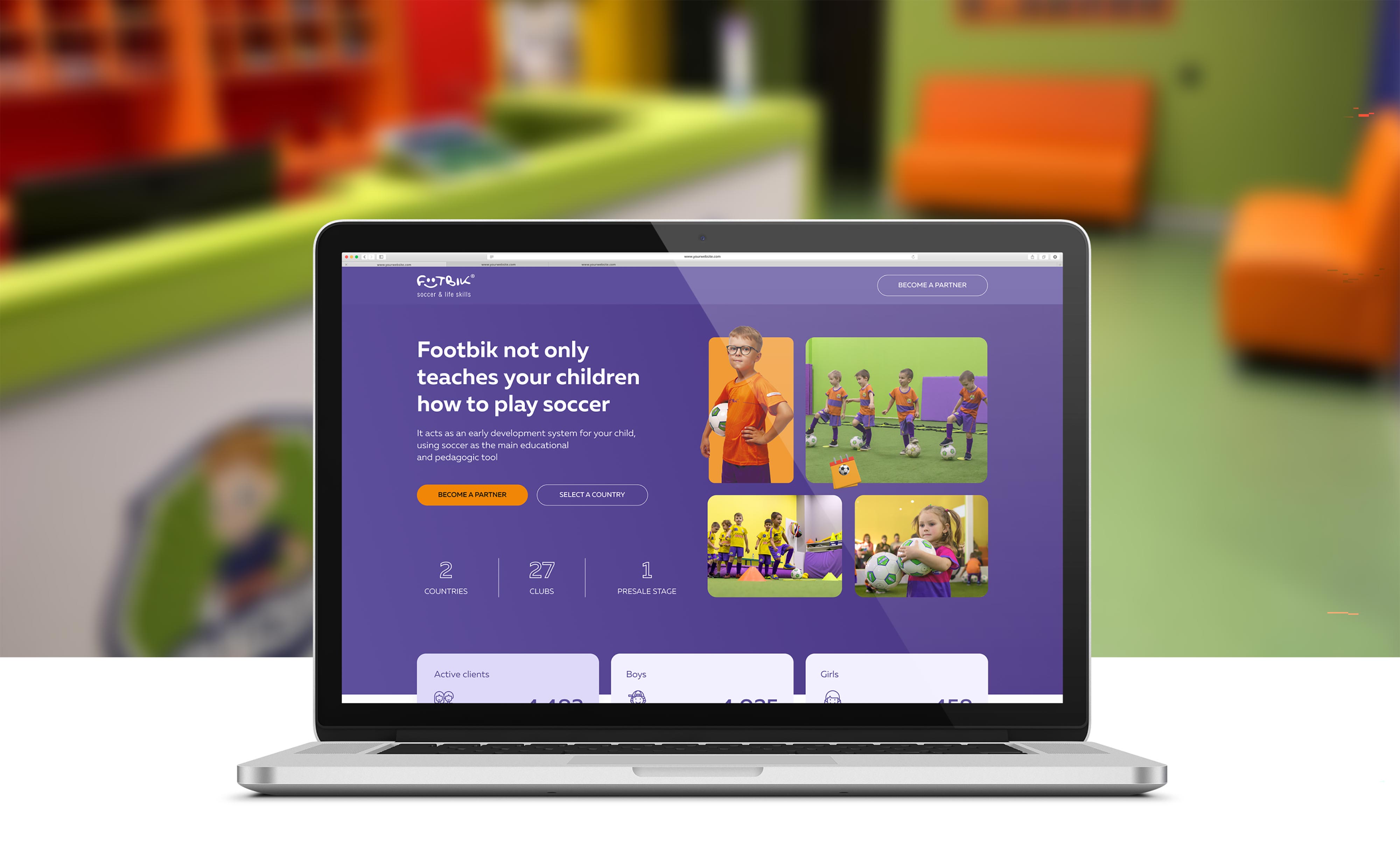 Веб-дизайн лендінгу Футбік