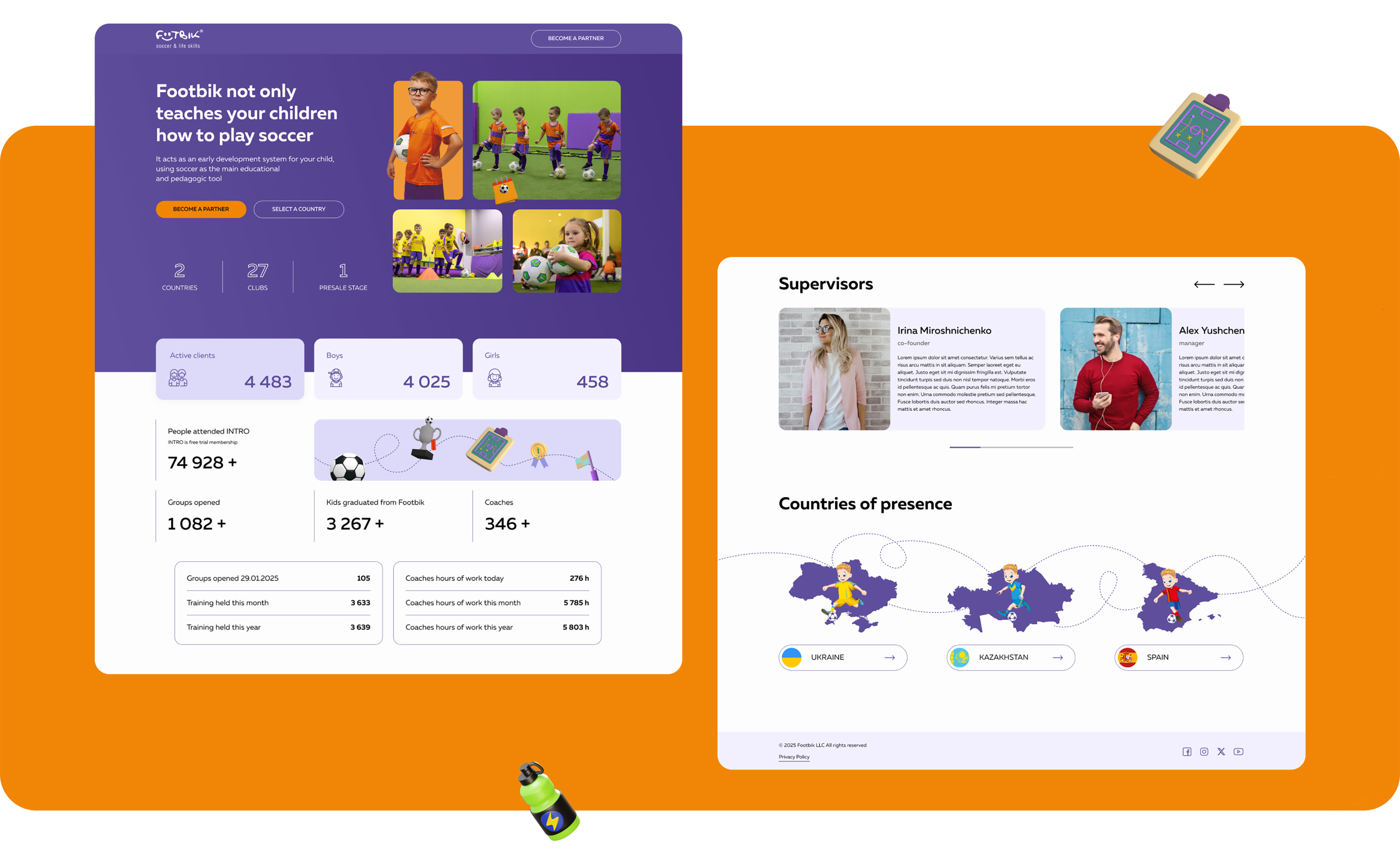 Розробка лендінгу Футбік