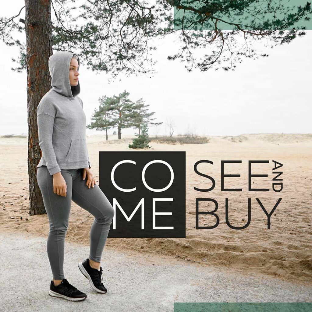 Дизайн логотипу бренду одягу Come See and Buy
