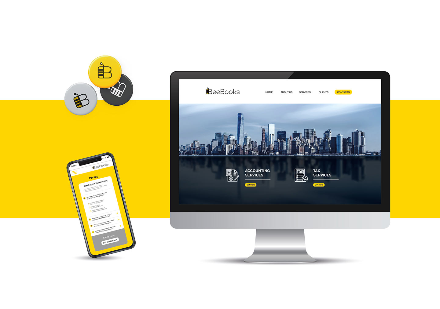 Дизайн логотипа бухгалтерської компанії BeeBooks