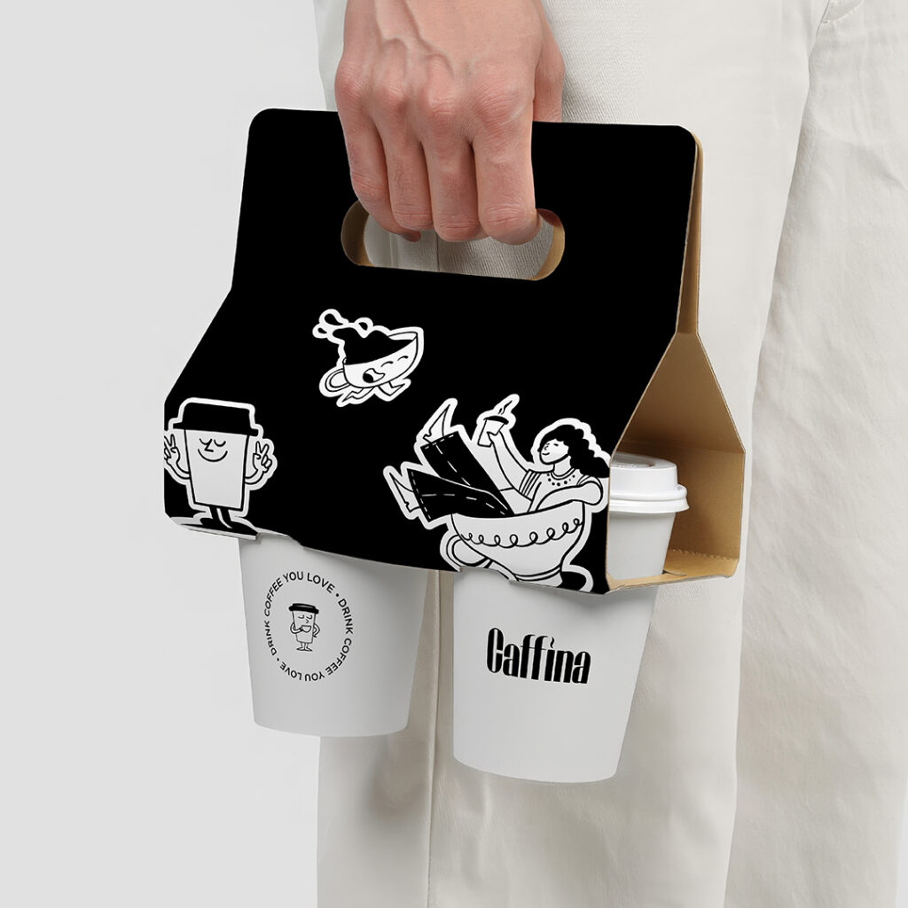 Створення логотипа та фірмового стилю кафе Caffina