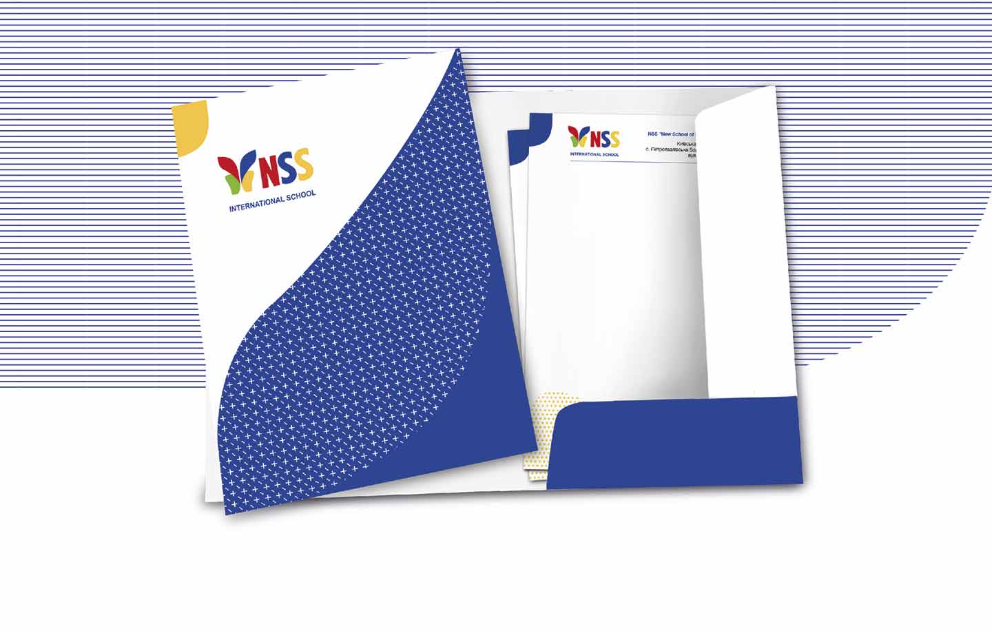 Создание дизайна деловой документации международной школы NSS School