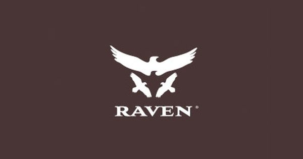 Логотип Raven із прихованими силуетами птахів