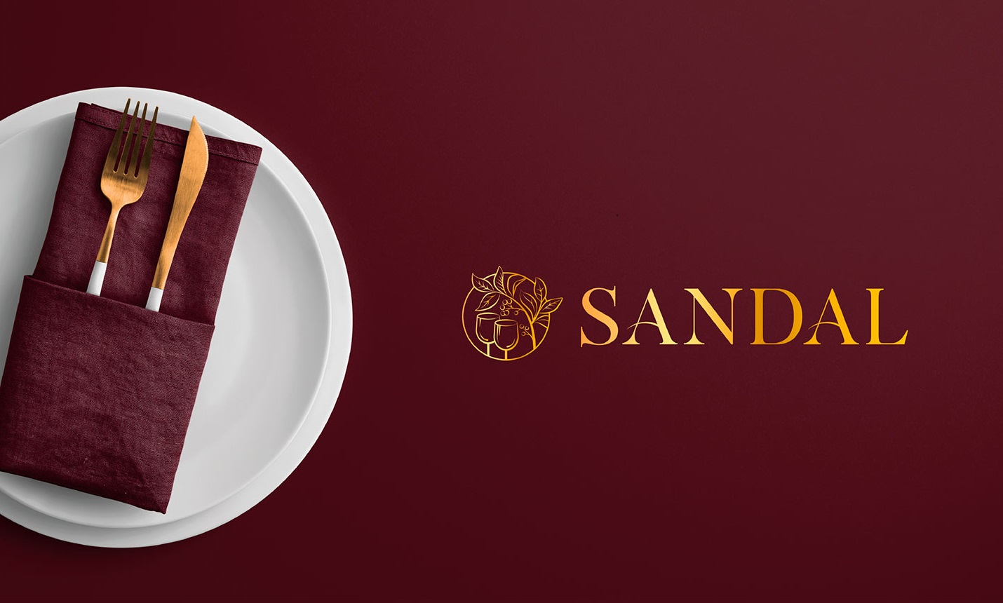 Создание логотипа для ресторана восточной кухни SANDAL
