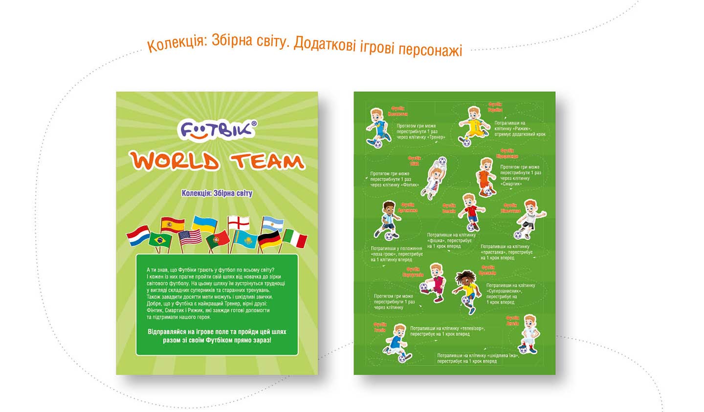 Створення дизайну правил для гри для дітей Footbik